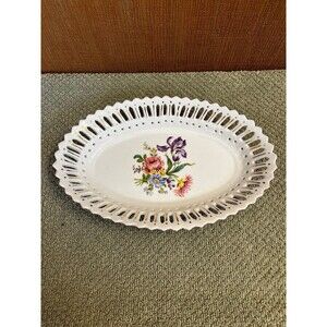 Naaman Israeli Reticulated  Porcelain Small Platter